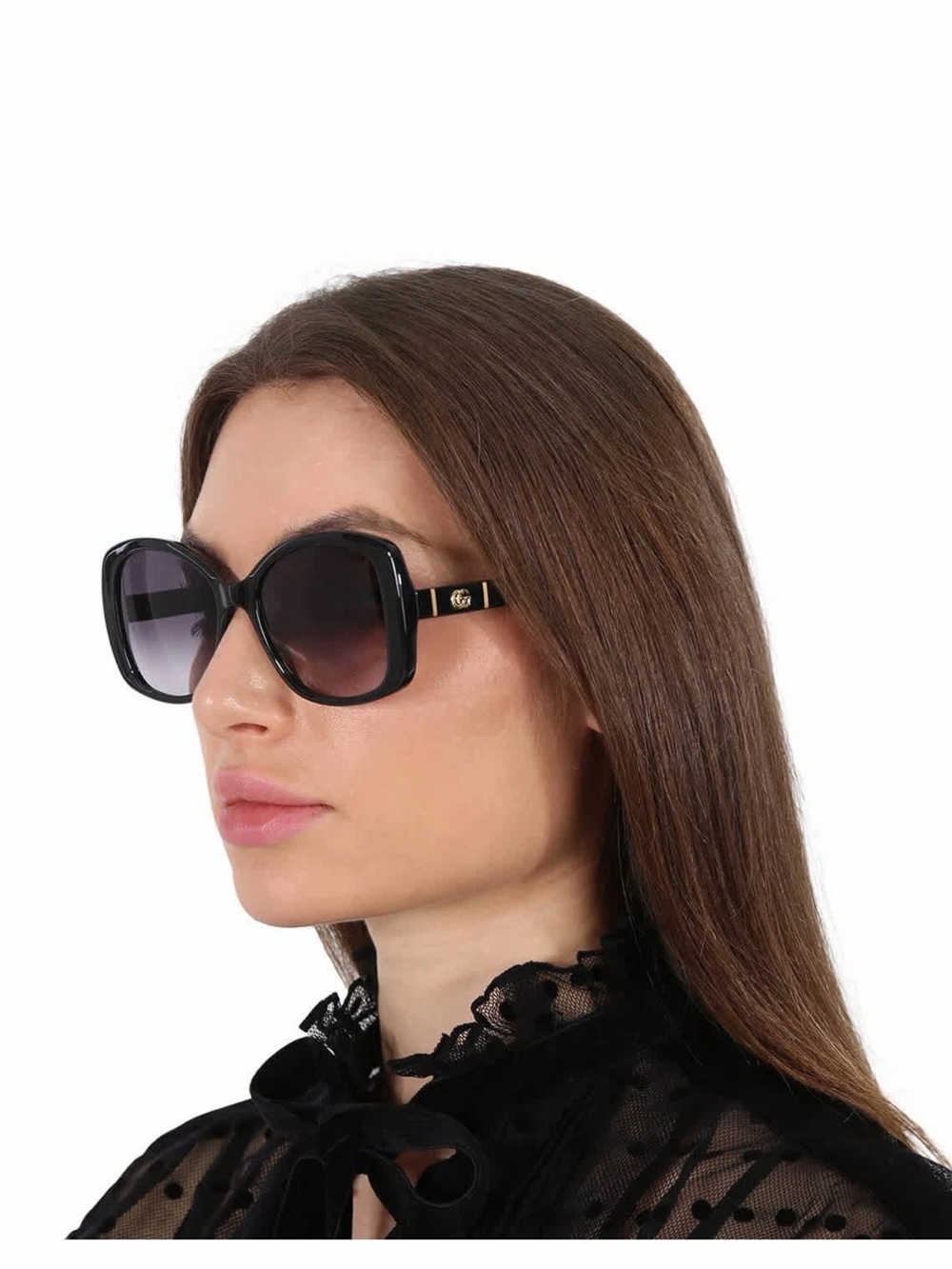 #3230 NEW GUCCI Black Oversized Sunglasses